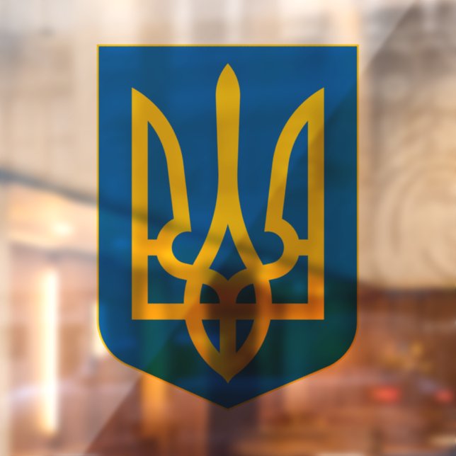 Ukraine Coat of Arms Window Cling (Sheet 2)