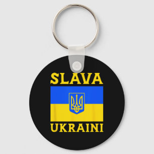 Ukraine Country Flag Pride Slava Ukraini 3 Keychain