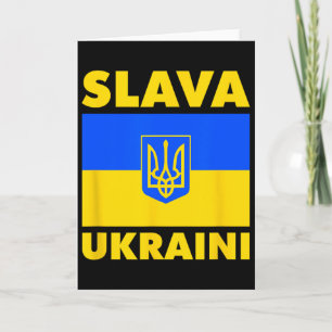 Ukraine Country Flag Pride Slava Ukraini Card