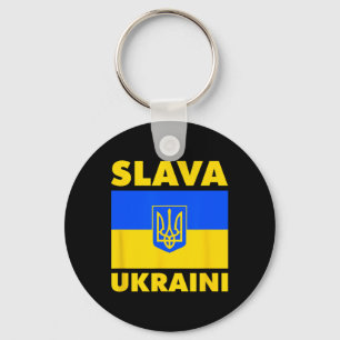 Ukraine Country Flag Pride Slava Ukraini Keychain