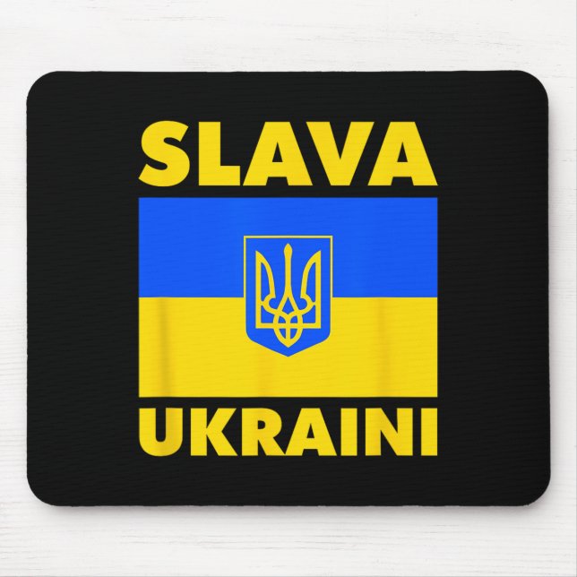 Ukraine Country Flag Pride Slava Ukraini  Mouse Pad (Front)