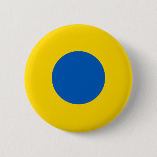 Ukraine country flag round symbol roundel circle a 2 inch round button