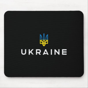 Ukraine Crest Emblem Ukrainian Trident Tryzub Wome Mouse Pad