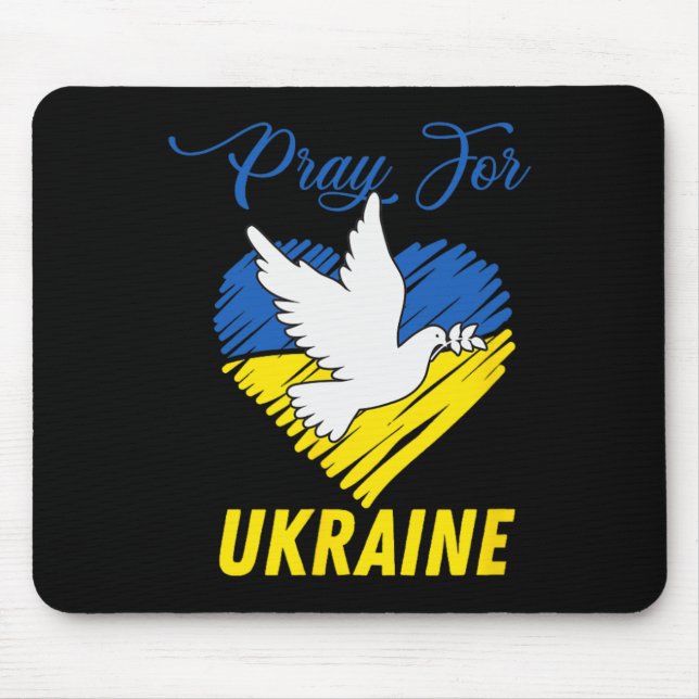 Ukraine Dove Heart  Mouse Pad (Front)