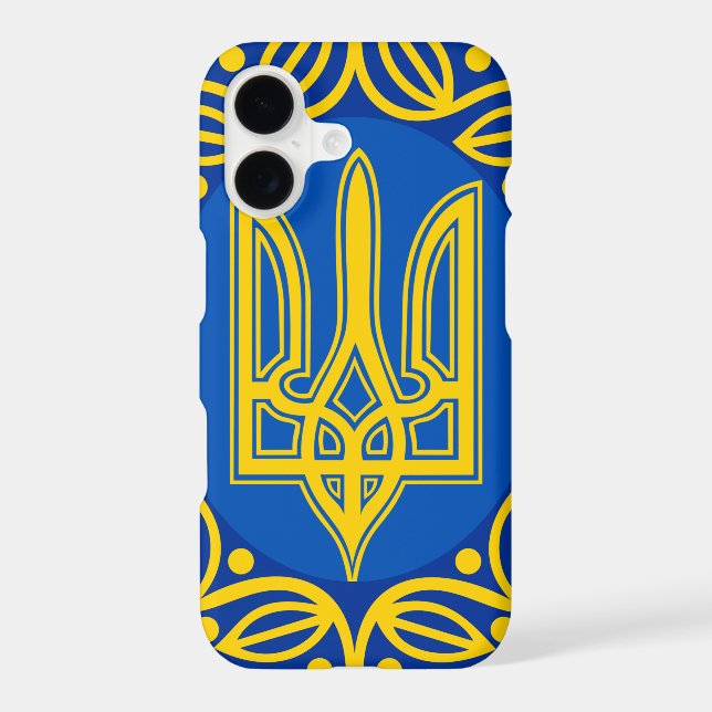 Ukraine, drapeau, Coat of Arms, Ukrainian Tryzub (Verso)