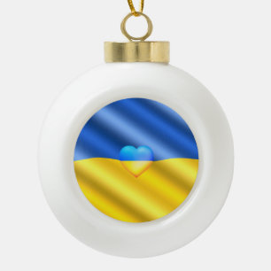 Ukraine Drapeau ornement de Noël - Liberté Paix