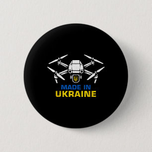 Ukraine Drone Patriotic Ukrainian Fpv Lovers 1 2 Inch Round Button