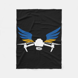 Ukraine Drone Patriotic Ukrainian Fpv Lovers 3 Fleece Blanket