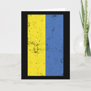 Ukraine Eastern Europe Kyiv Distressed Flag  Card