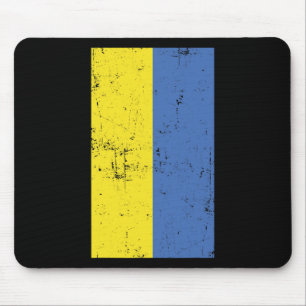 Ukraine Eastern Europe Kyiv Distressed Flag Mouse Pad