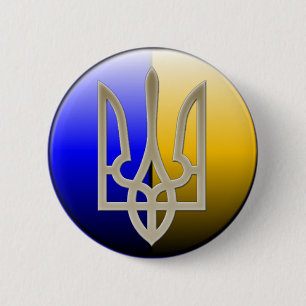 Ukraine Emblem Badge 2 Inch Round Button