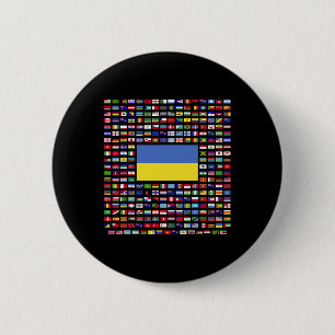 Ukraine Exploring World Flags 2 Inch Round Button