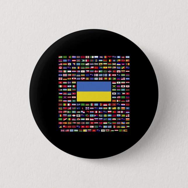 Ukraine Exploring World Flags  2 Inch Round Button (Front)