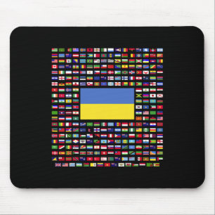 Ukraine Exploring World Flags Mouse Pad