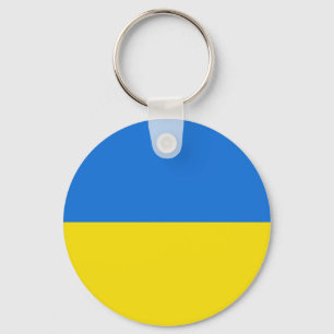 Ukraine Fisheye Flag Keychain