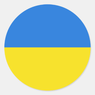 Ukraine Fisheye Flag Sticker