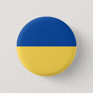 UKRAINE FLAG 1 INCH ROUND BUTTON