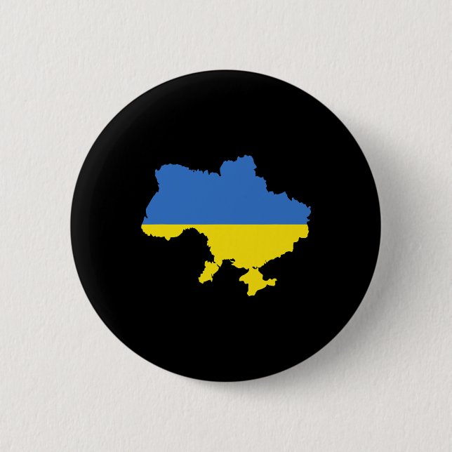 Ukraine Flag 4  2 Inch Round Button (Front)