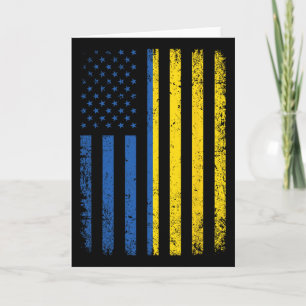 Ukraine Flag 4th Of July Usa Ukrainian Flag Women  Card