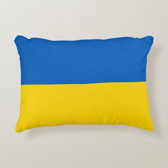 Ukraine flag accent pillow (Front)
