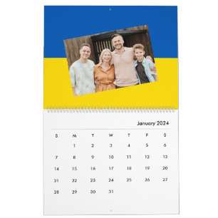 Ukraine Flag Add Photo український календар 2025 Calendar