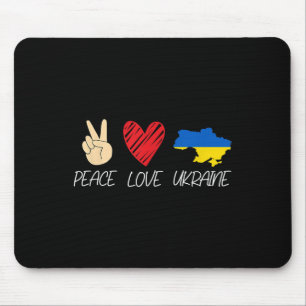 Ukraine Flag Against War Solidarity Peace  Mouse Pad