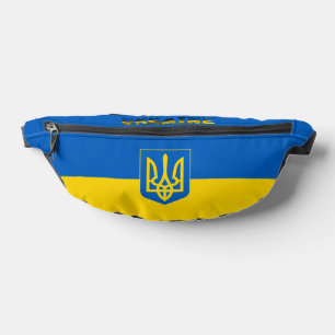 Ukraine flag and coat of arms fanny pack