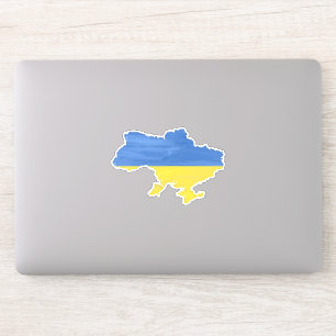 Ukraine flag and map