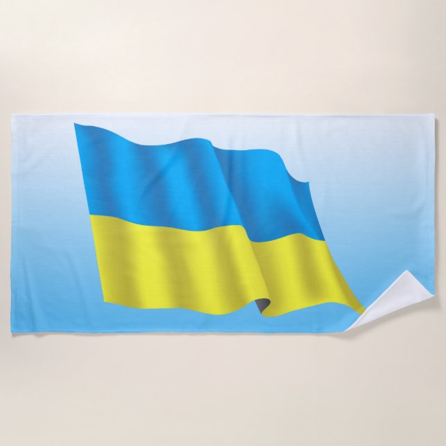 Ukraine Flag Beach Towel (Front)