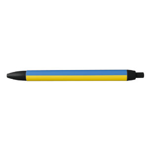 Ukraine flag black ink pen
