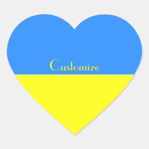 Ukraine Flag Blue Yellow Heart Thunder_Cove Heart Sticker