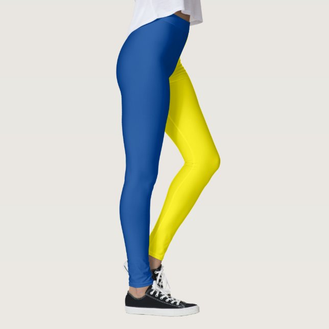 Ukraine flag blue yellow leggings (Right)