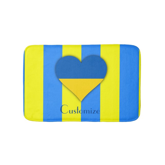 Ukraine Flag Blue Yellow Thunder_Cove Bath Mat (Front)