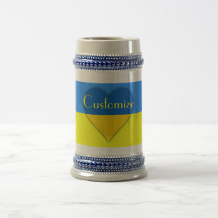 Ukraine Flag Blue Yellow Thunder_Cove Beer Stein