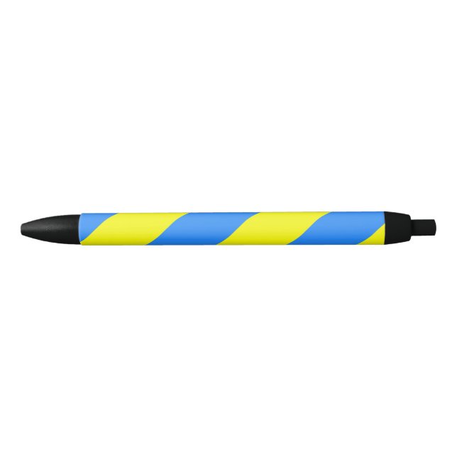 Ukraine Flag Blue Yellow Thunder_Cove Black Ink Pen (Front)