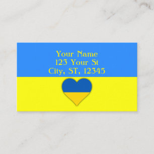 Ukraine Flag Blue Yellow Thunder_Cove  Business Card