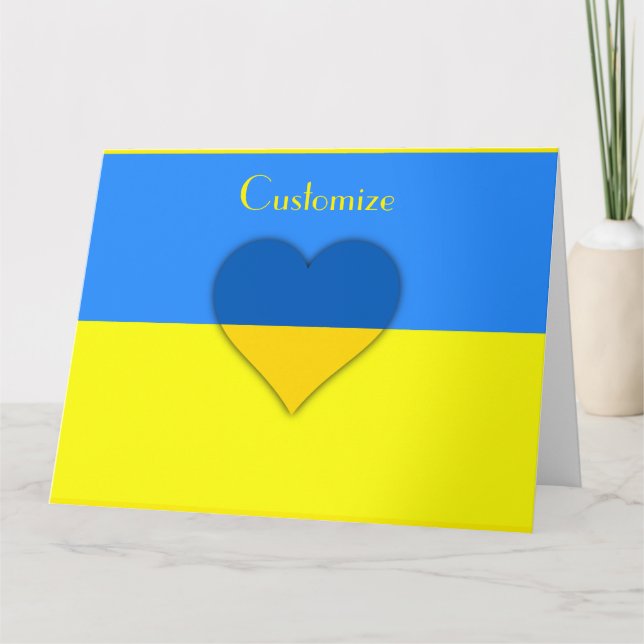 Ukraine Flag Blue Yellow Thunder_Cove Card (Front)
