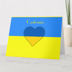 Ukraine Flag Blue Yellow Thunder_Cove Card
