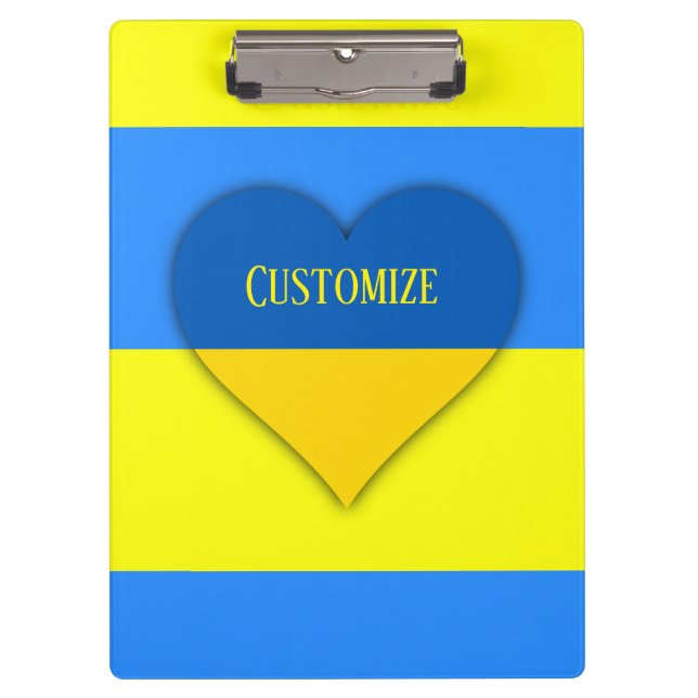 Ukraine Flag Blue Yellow Thunder_Cove Clipboard (Front)
