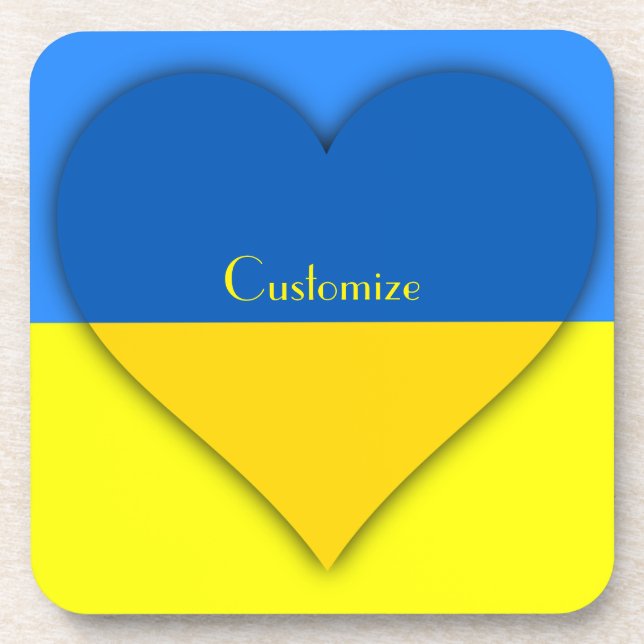 Ukraine Flag Blue Yellow Thunder_Cove  Coaster (Front)