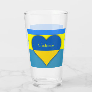 Ukraine Flag Blue Yellow Thunder_Cove  Glass