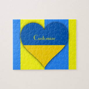 Ukraine Flag Blue Yellow Thunder_Cove  Jigsaw Puzzle