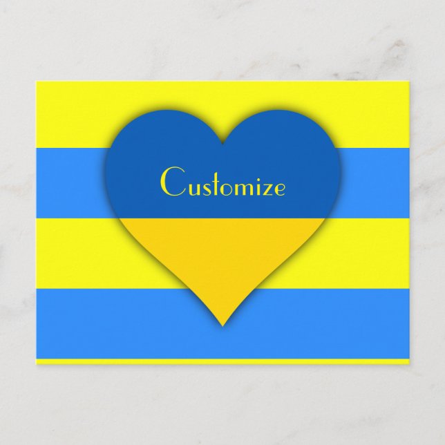 Ukraine Flag Blue Yellow Thunder_Cove Postcard (Front)