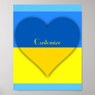 Ukraine Flag Blue Yellow Thunder_Cove  Poster