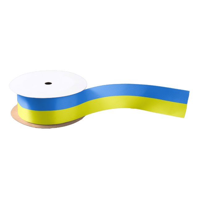 Ukraine Flag Blue Yellow Thunder_Cove Satin Ribbon (Spool)