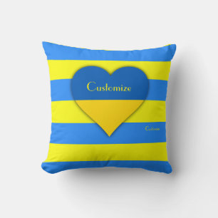 Ukraine Flag Blue Yellow Thunder_Cove Throw Pillow