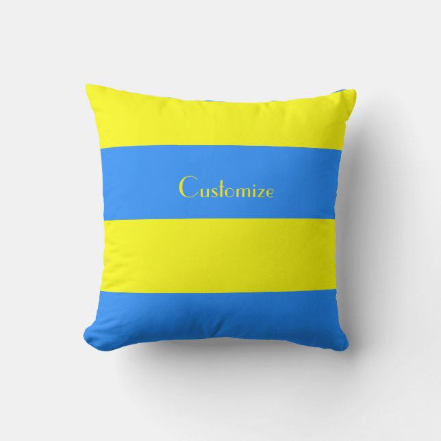 Ukraine Flag Blue Yellow Thunder_Cove Throw Pillow (Front)