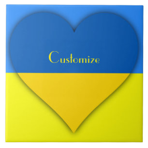 Ukraine Flag Blue Yellow Thunder_Cove Tile