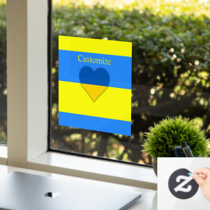 Ukraine Flag Blue Yellow Thunder_Cove  Window Cling