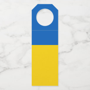 Ukraine flag bottle tag